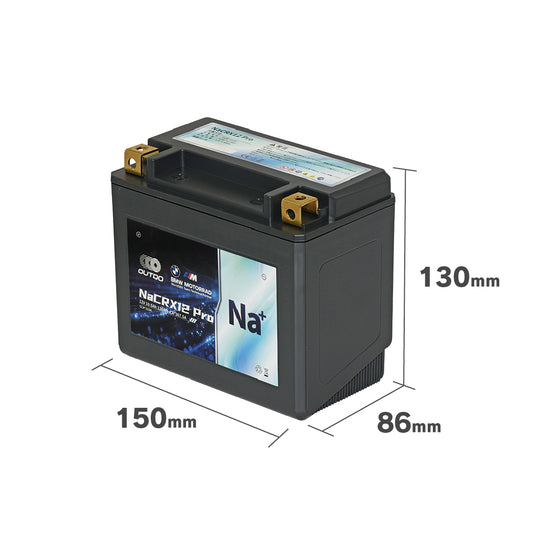 バイクバッテリー OUTDO ナトリウムイオン NaCRX12 Pro【YTX12-BS/FTX12-BS互換】