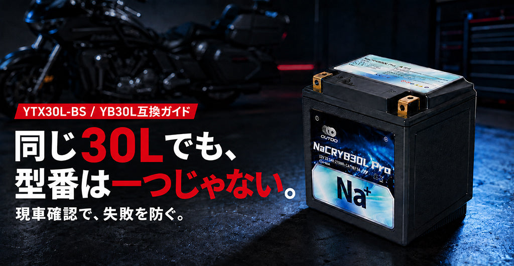 カワサキ大型車のバッテリー交換｜YTX14-BS互換はOUTDO NaCRX14 Pro