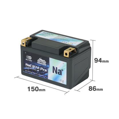 バイクバッテリー OUTDO ナトリウムイオン NaCR7A Pro【YTX7A-BS / FTX7A-BS互換】