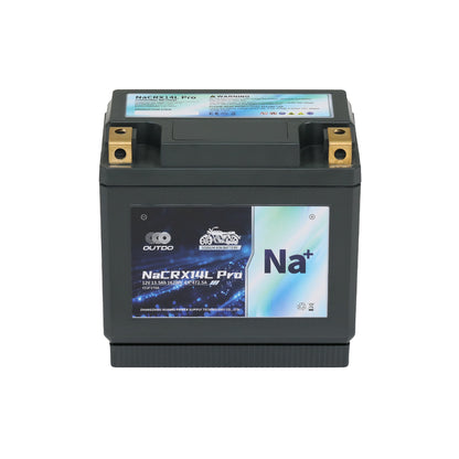 【予約販売-2026年1月下旬入荷予定】バイクバッテリー OUTDO ナトリウムイオン NaCRX14L Pro【YTX14L-BS / DYTX14HL-BS互換】