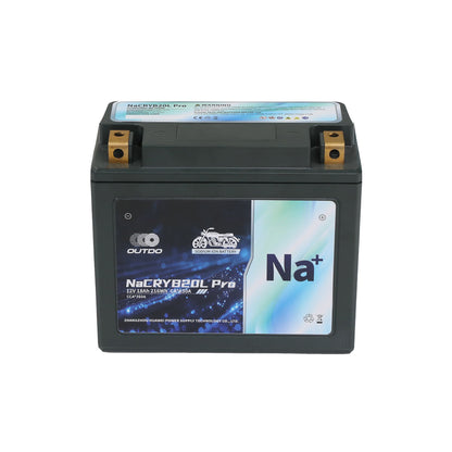 バイクバッテリー OUTDO ナトリウムイオン NaCRYB20L Pro【YTX20L-BS / YTX20HL-BS互換】