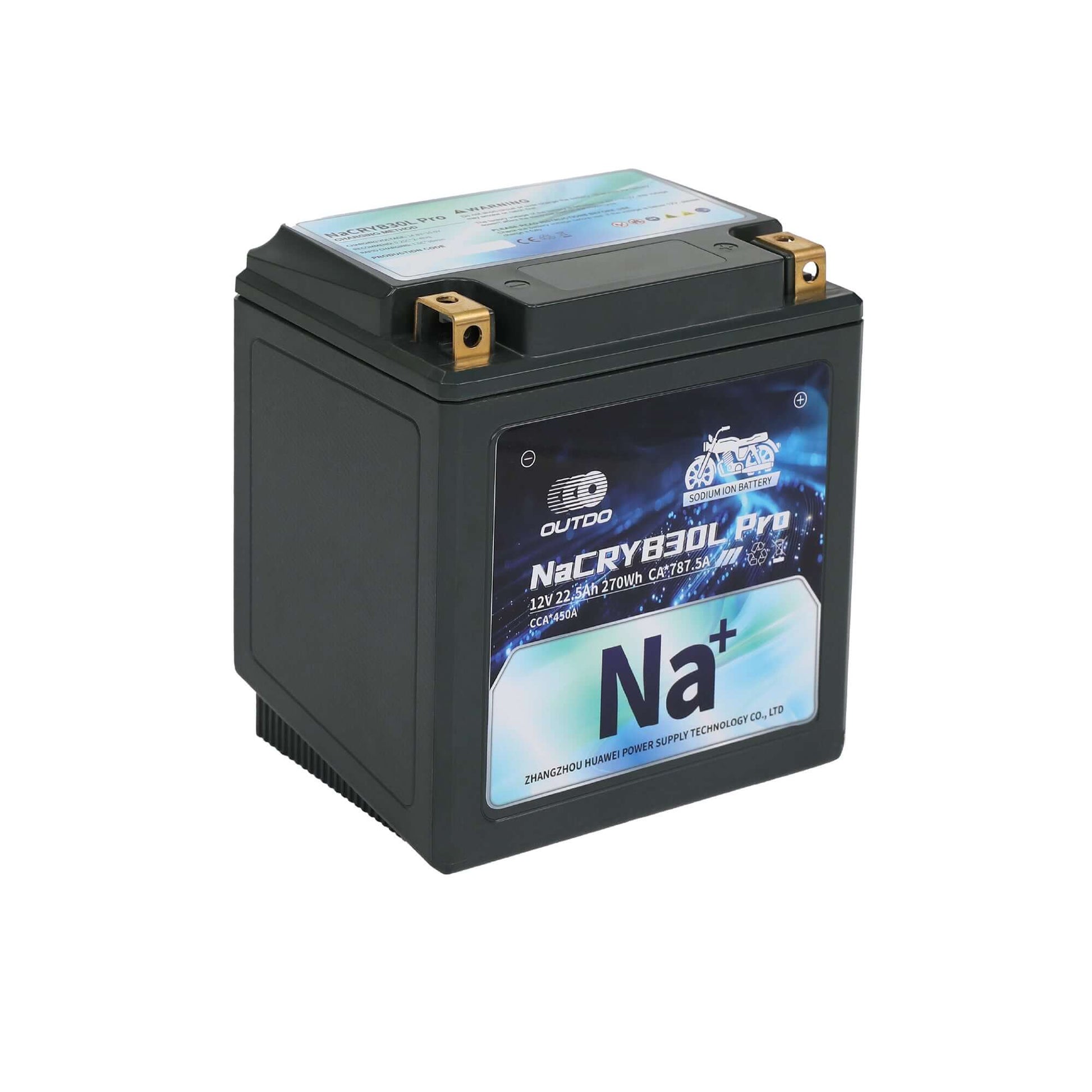 バイクバッテリー ナトリウムイオン NaCRYB30L Pro【YTX30L-BS / DYTX30HL-BS互換】