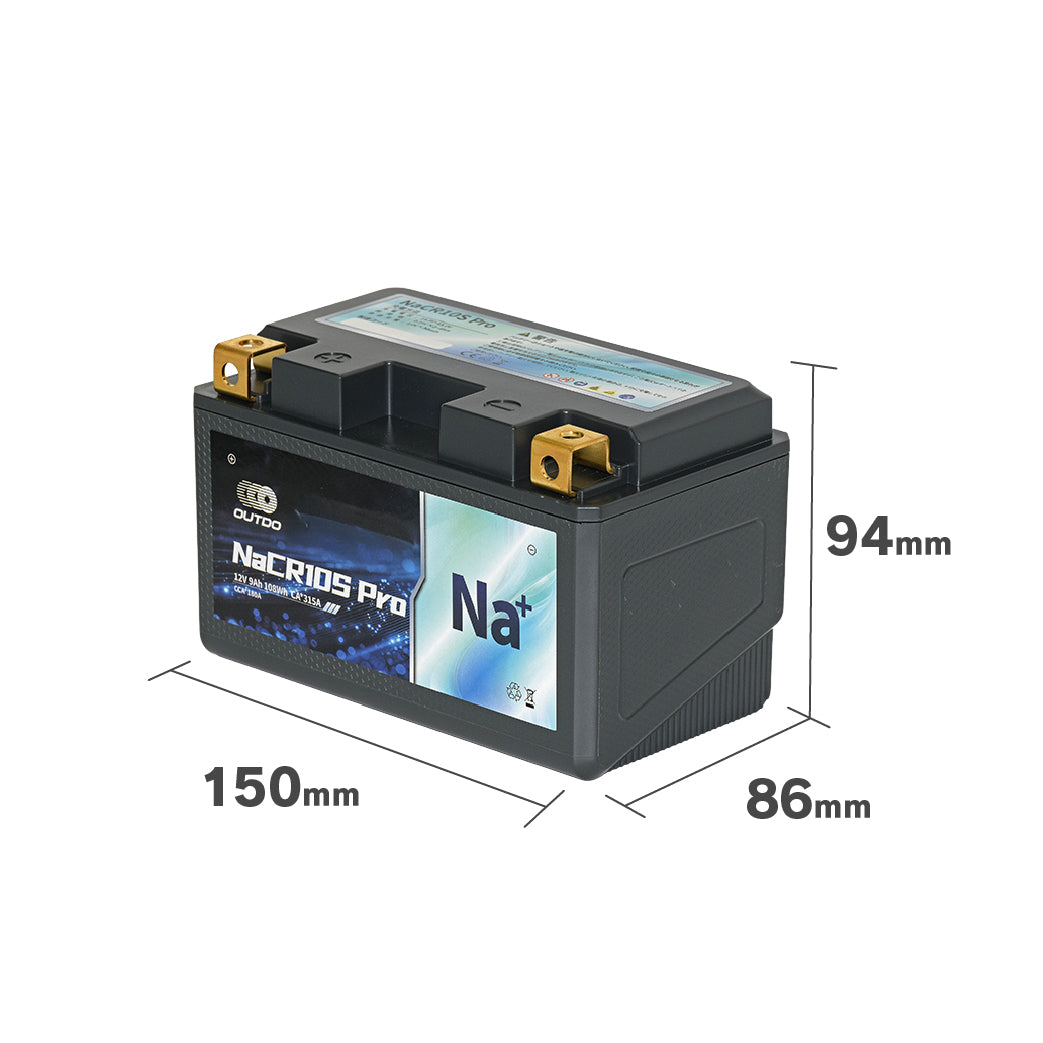 OUTDO ナトリウムイオンバッテリー NaCR10S Pro バイクバッテリー OUTDO ナトリウムイオン NaCR10S Pro【YTZ10S