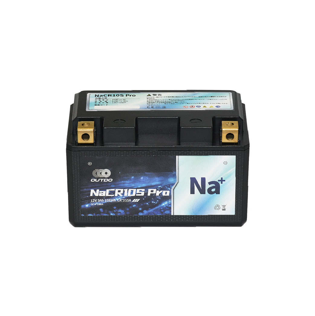 バイクバッテリー OUTDO ナトリウムイオン NaCR10S Pro【YTZ10S / FTZ10S互換】