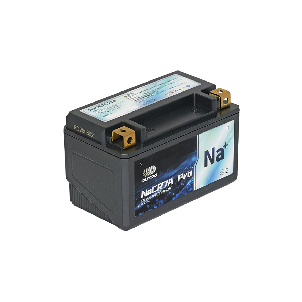 バイクバッテリー OUTDO ナトリウムイオン NaCR7A Pro【YTX7A-BS / FTX7A-BS互換】