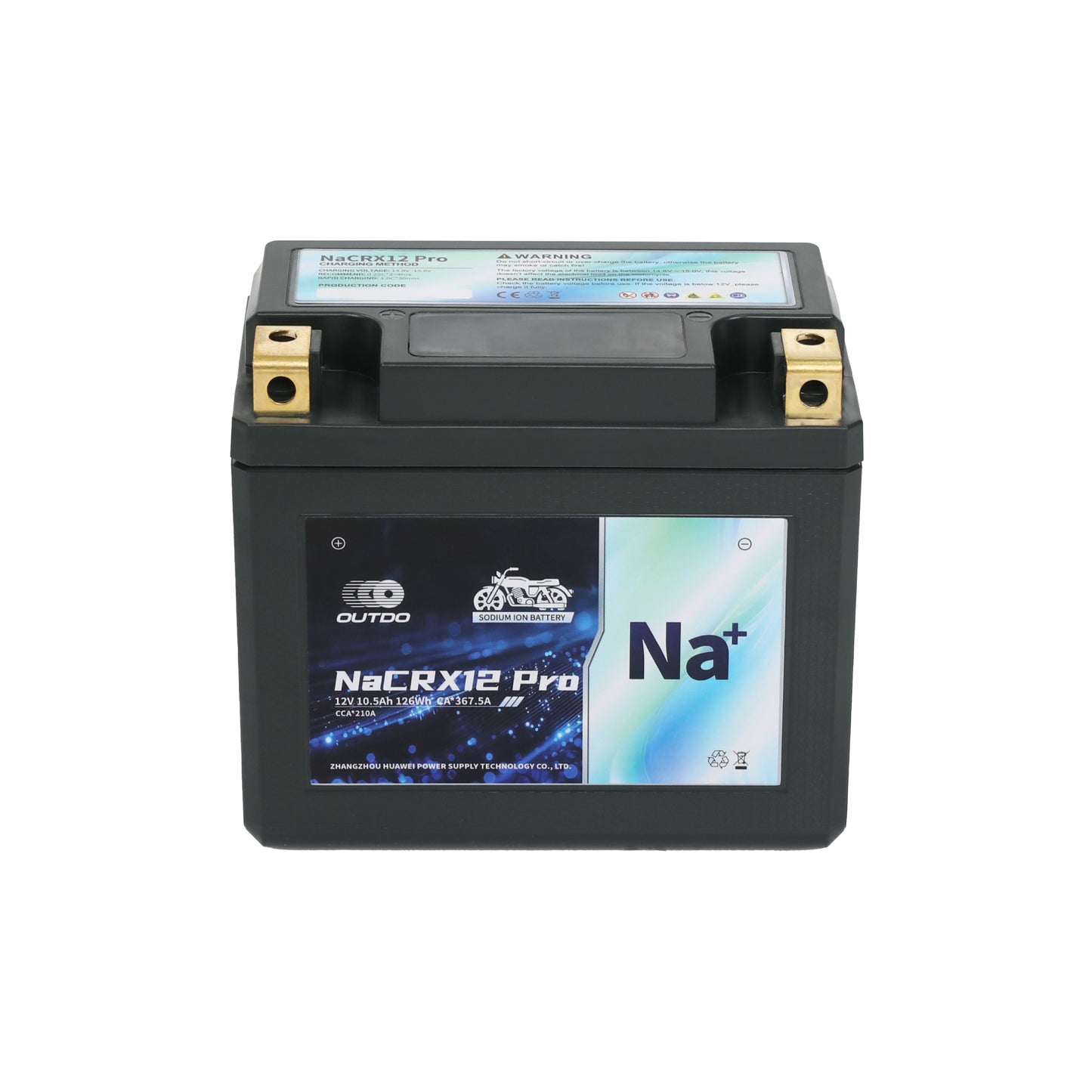 バイクバッテリー OUTDO ナトリウムイオン NaCRX12 Pro【YTX12-BS/FTX12-BS互換】