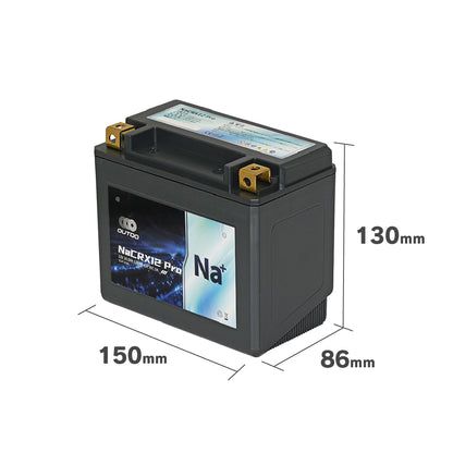 バイクバッテリー OUTDO ナトリウムイオン NaCRX12 Pro【YTX12-BS/FTX12-BS互換】