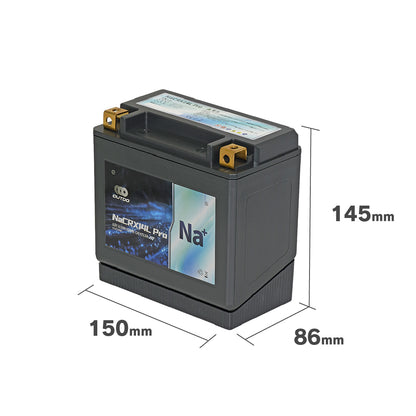 バイクバッテリー OUTDO ナトリウムイオン NaCRX14L Pro【YTX14L-BS / DYTX14HL-BS互換】