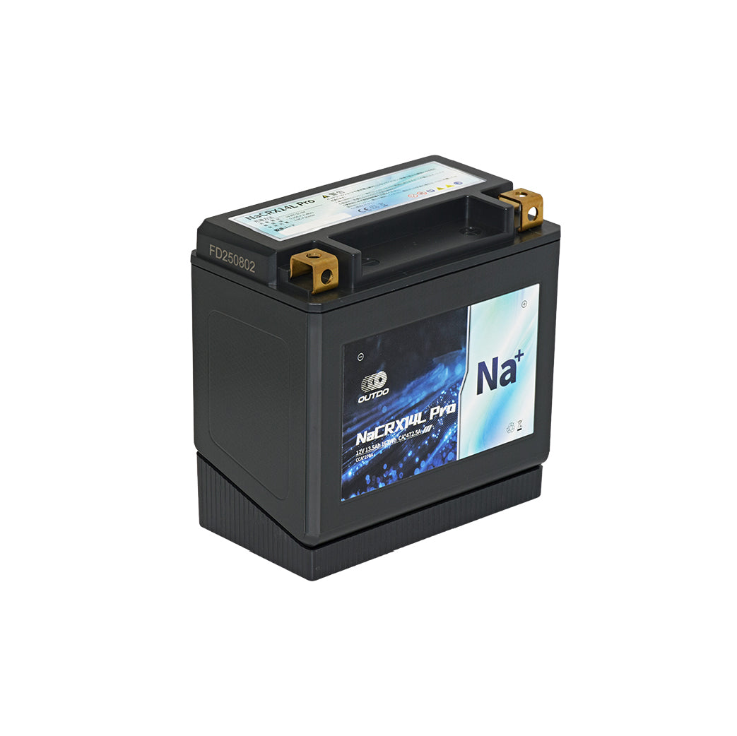 バイクバッテリー OUTDO ナトリウムイオン NaCRX14L Pro【YTX14L-BS / DYTX14HL-BS互換】