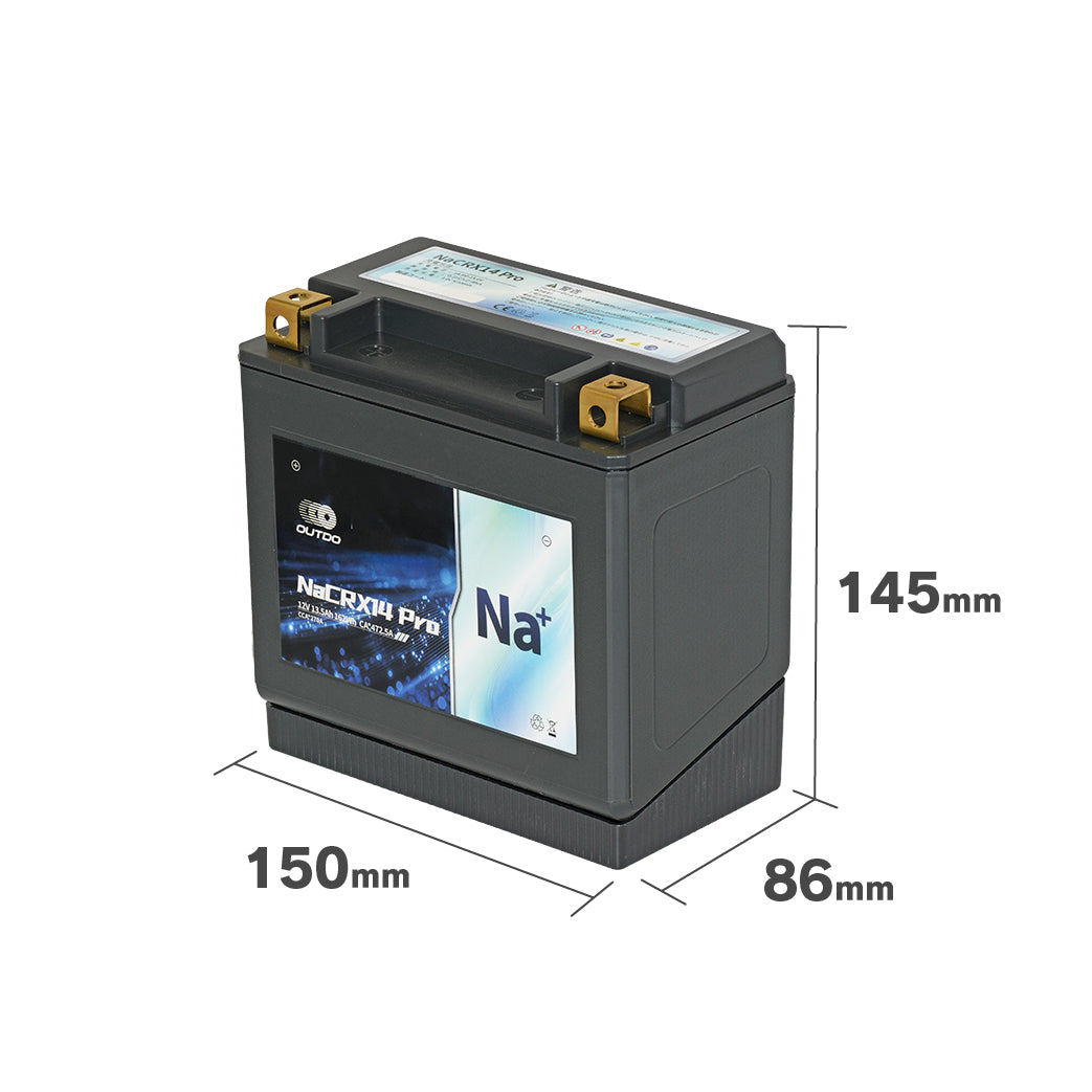 バイクバッテリー OUTDO ナトリウムイオン NaCRX14 Pro【YTX14-BS