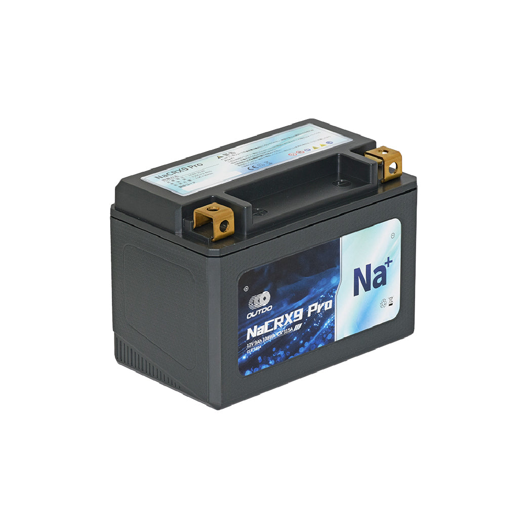 バイクバッテリー OUTDO ナトリウムイオン NaCRX9 Pro【YTX9-BS / FTX9-BS互換】