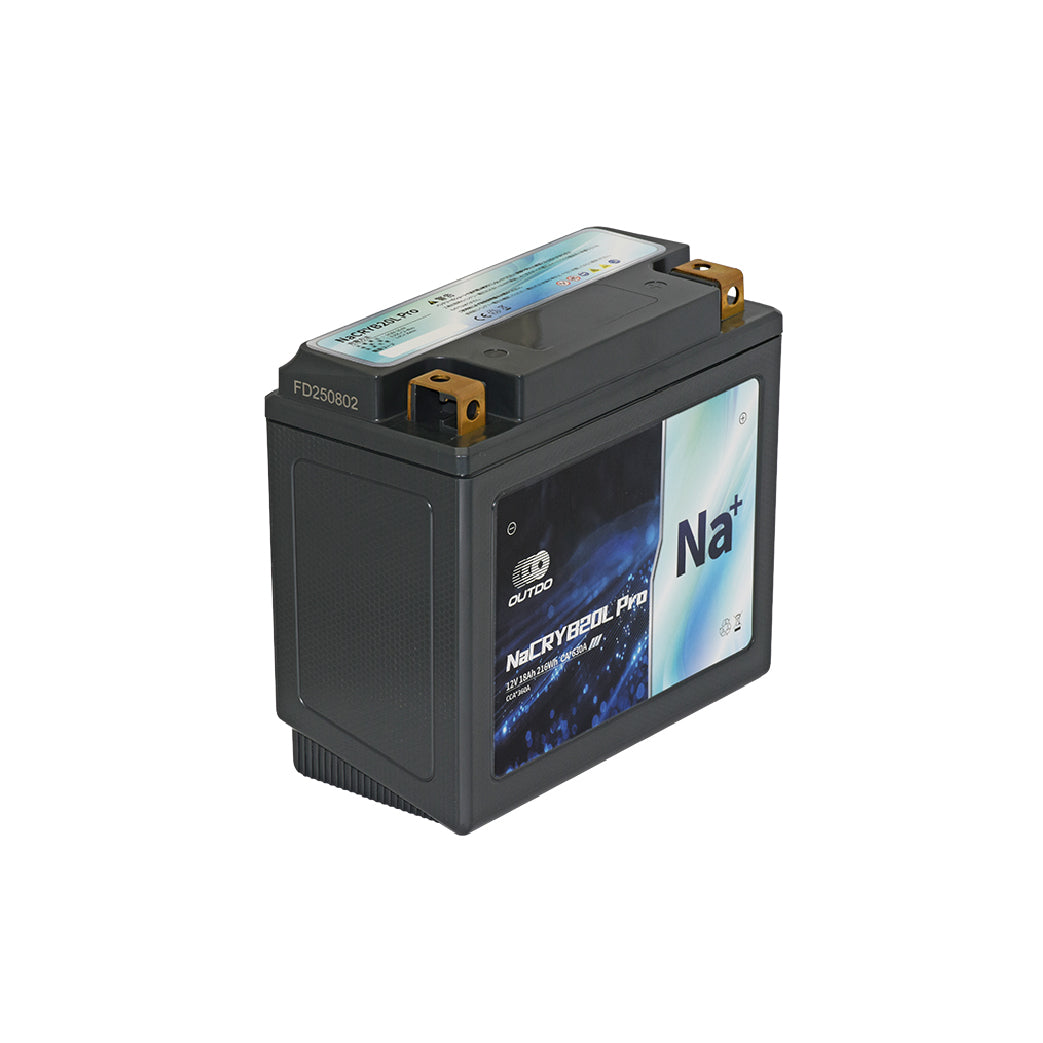 バイクバッテリー OUTDO ナトリウムイオン NaCRYB20L Pro【YTX20L-BS / YTX20HL-BS互換】