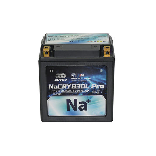 バイクバッテリー OUTDO ナトリウムイオン NaCRYB30L Pro【YTX30L-BS / DYTX30HL-BS互換】
